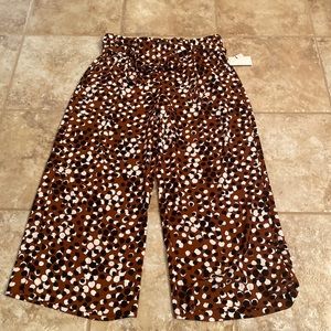 Halogen Wide Leg Pattern crop pants